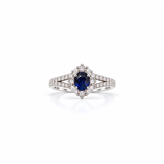 Anello Crivelli Donna in Oro bianco Zaffiro blu 0.43 Ct 035-VR26731 ZAFFIRO - 035-VR26731 ZAFFIRO
